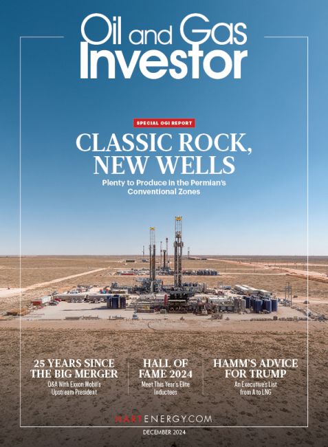 Hart Energy's Oil and Gas Investor, December 2024 cover: Exxon Mobil drilling and completions operations in New Mexico's Delaware Basin. Photo credit: Nolan Bourque, Exxon Mobil