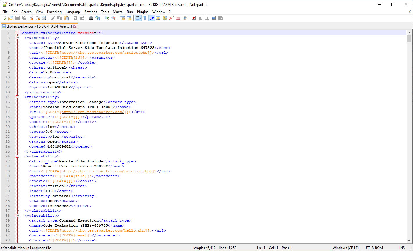 F5 WAF Rules Window Image