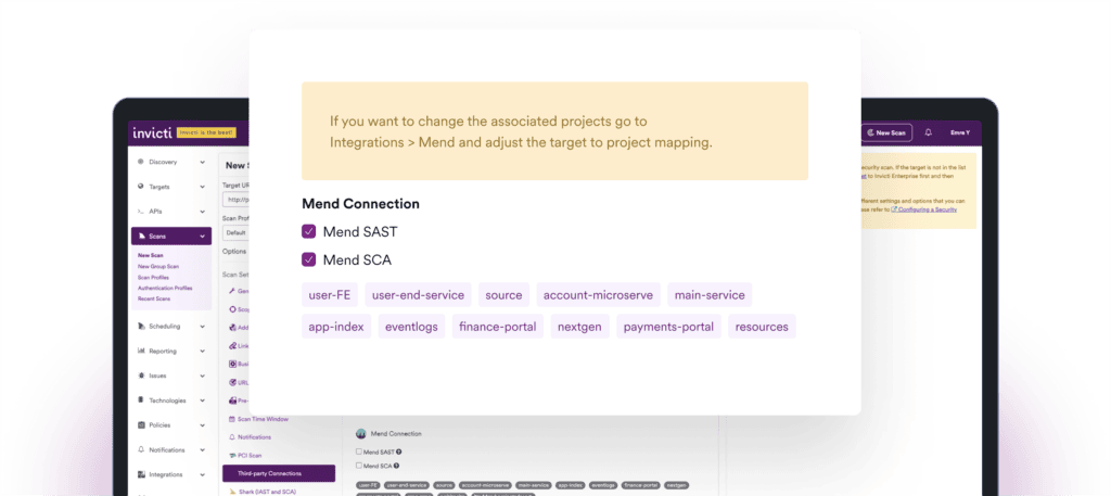 SCA scanning options